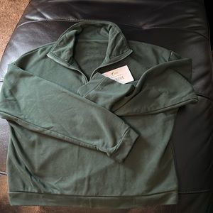 Women’s quarter zip, Zyia Forrest green sweatshirt NWT
